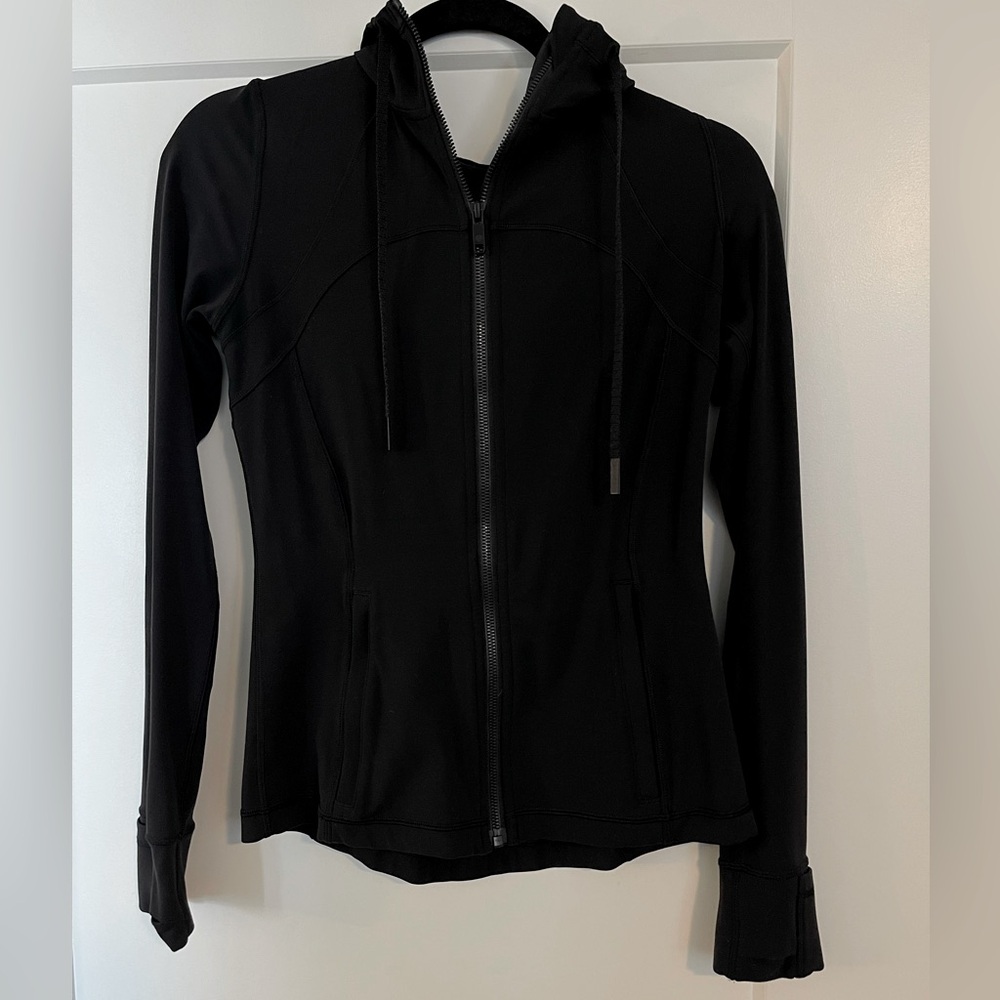 Black lululemon Casual Define Hooded Jacket Nulu in size 6